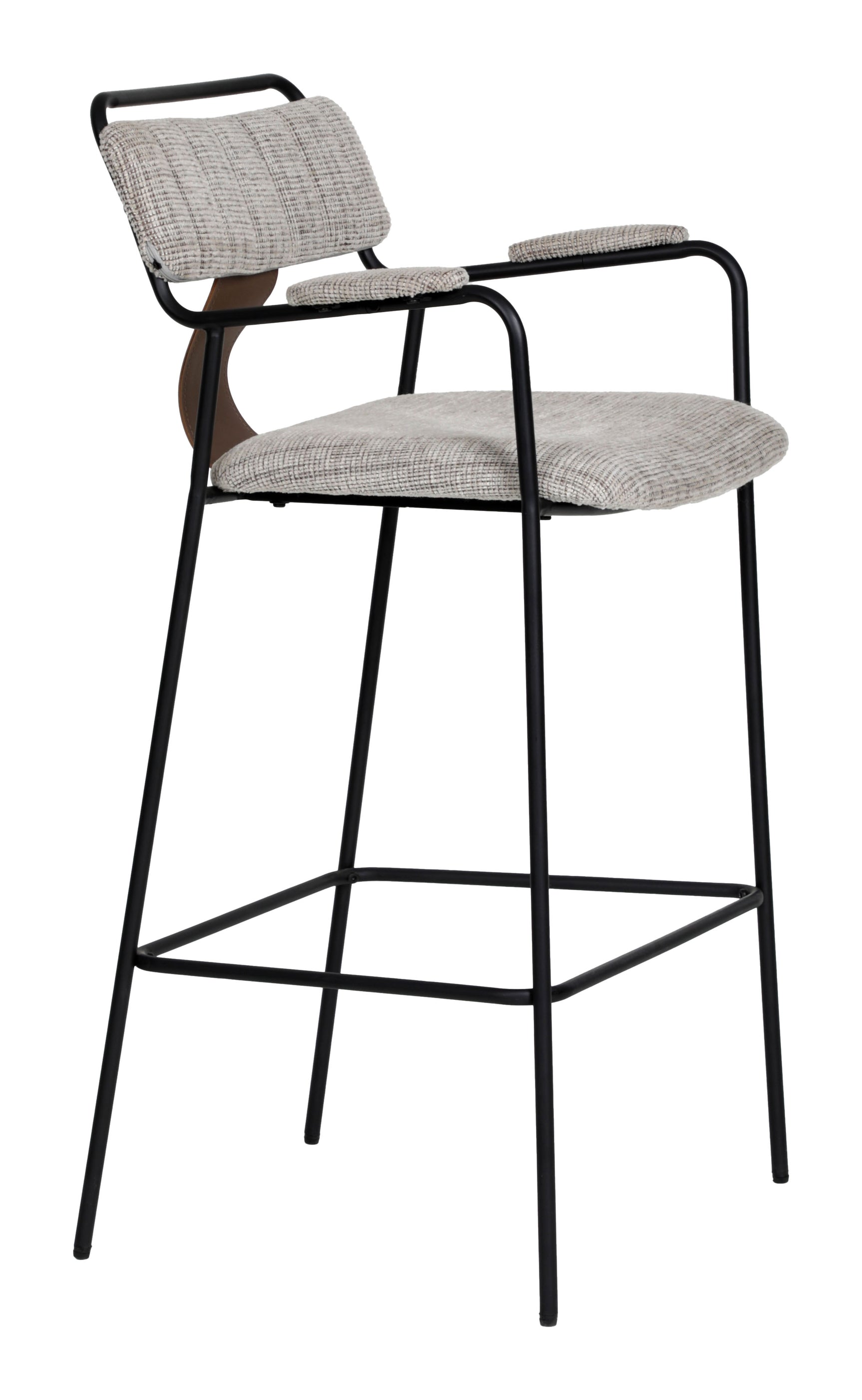 Couva Gray Tweed Barstool (Set of 2) - Ornate Home