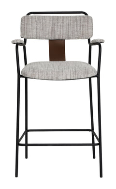 Couva Gray Tweed Counter Stool (Set of 2) - Ornate Home