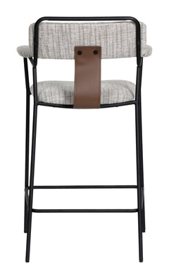 Couva Gray Tweed Counter Stool (Set of 2) - Ornate Home
