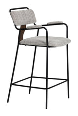 Couva Gray Tweed Counter Stool (Set of 2) - Ornate Home