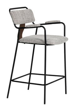 Couva Gray Tweed Counter Stool (Set of 2) - Ornate Home