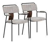 Couva Gray Tweed Dining Chair (Set of 2) - Ornate Home