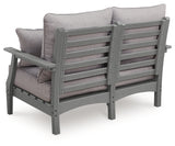 Cove Beach Gray Loveseat w/Cushion - Ornate Home