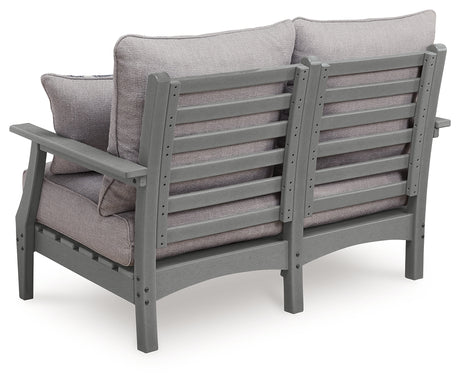 Cove Beach Gray Loveseat w/Cushion - Ornate Home