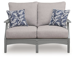 Cove Beach Gray Loveseat w/Cushion - Ornate Home