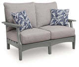 Cove Beach Gray Loveseat w/Cushion - Ornate Home
