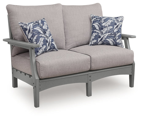 Cove Beach Gray Loveseat w/Cushion - Ornate Home