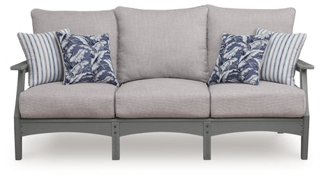 Cove Beach Gray Sofa with Cushion - Ornate Home