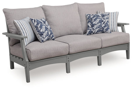 Cove Beach Gray Sofa with Cushion - Ornate Home