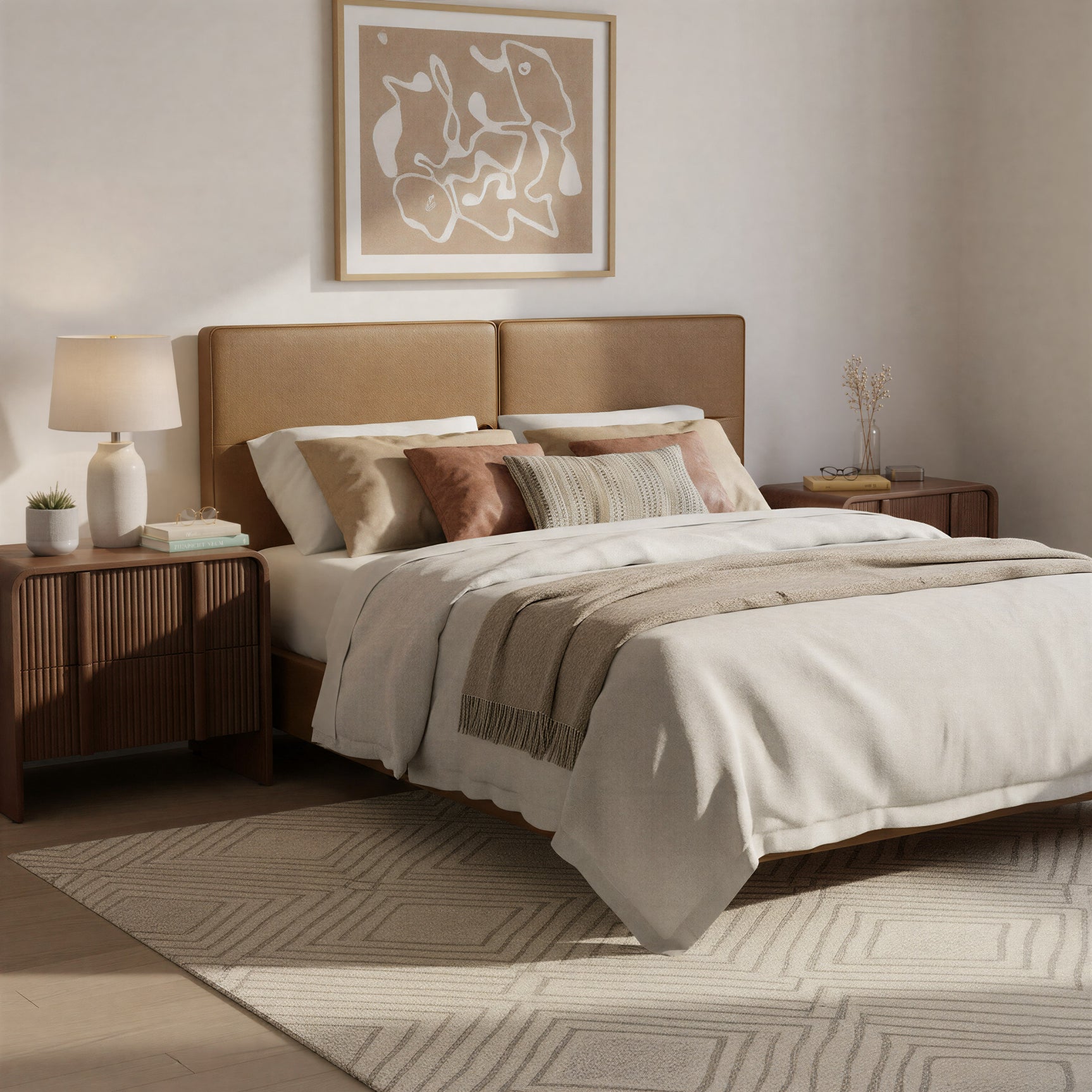 Cove Brown Floating Queen Headboard - Ornate Home