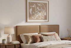 Cove Brown Floating Queen Headboard - Ornate Home