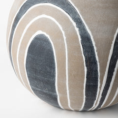 Cove Brown/White Small Ceramic Vase