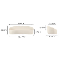 Cove Cream Outdoor Sofa - Ornate Home
