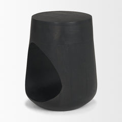 Cove Dark Brown Sculptural Open Side Table