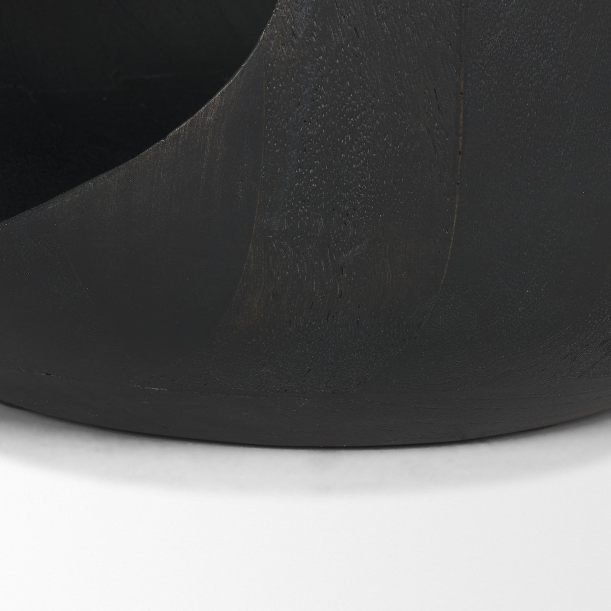 Cove Dark Brown Sculptural Open Side Table