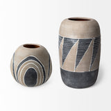 Cove Gray/Brown Ceramic Vase