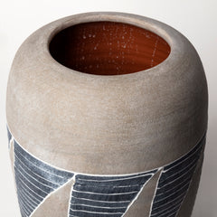Cove Gray/Brown Ceramic Vase - Ornate Home