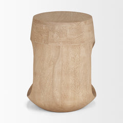 Cove Light Brown Sculptural Open Side Table