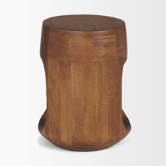 Cove Medium Brown Sculptural Open Side Table