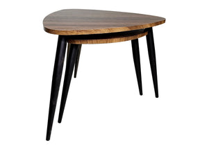 Cove Natural/Black Nesting Tables (Set of 2) - Ornate Home