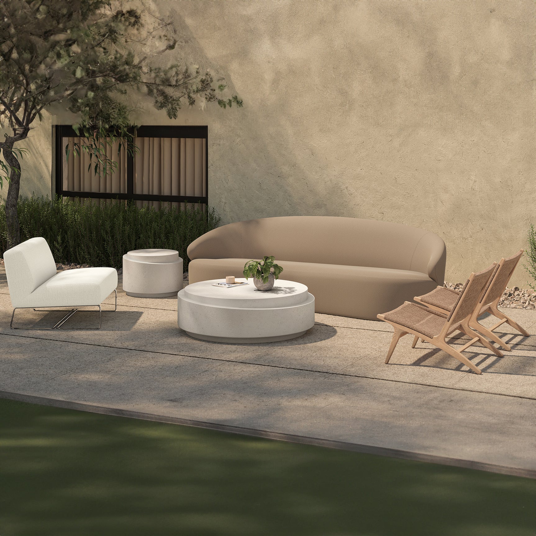 Cove Taupe Outdoor Sofa - Ornate Home
