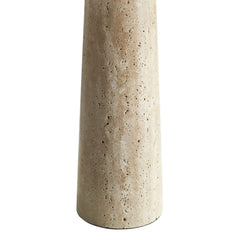 Cove Travertine Table Lamp With Pleated Shade - Ornate Home