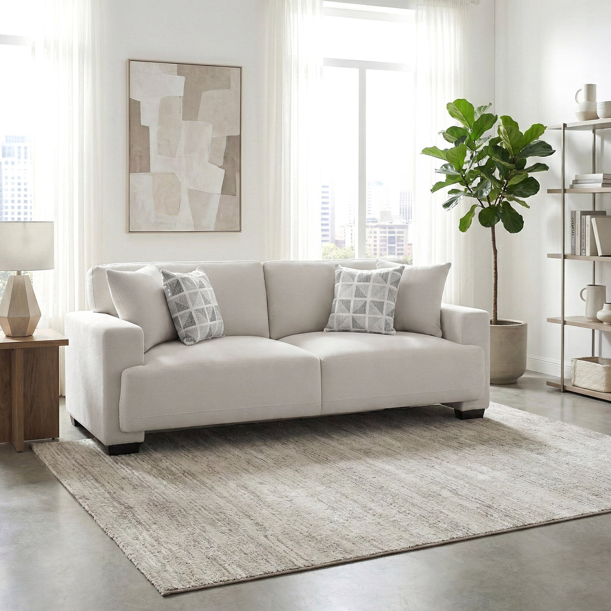 Cove White Sofa - Ornate Home