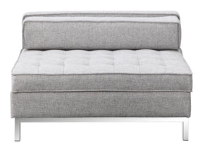 Covella Grey Ottoman Storage - Ornate Home