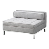 Covella Grey Ottoman Storage - Ornate Home