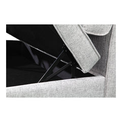 Covella Grey Ottoman Storage - Ornate Home