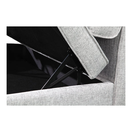 Covella Grey Ottoman Storage - Ornate Home