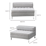 Covella Grey Ottoman Storage - Ornate Home