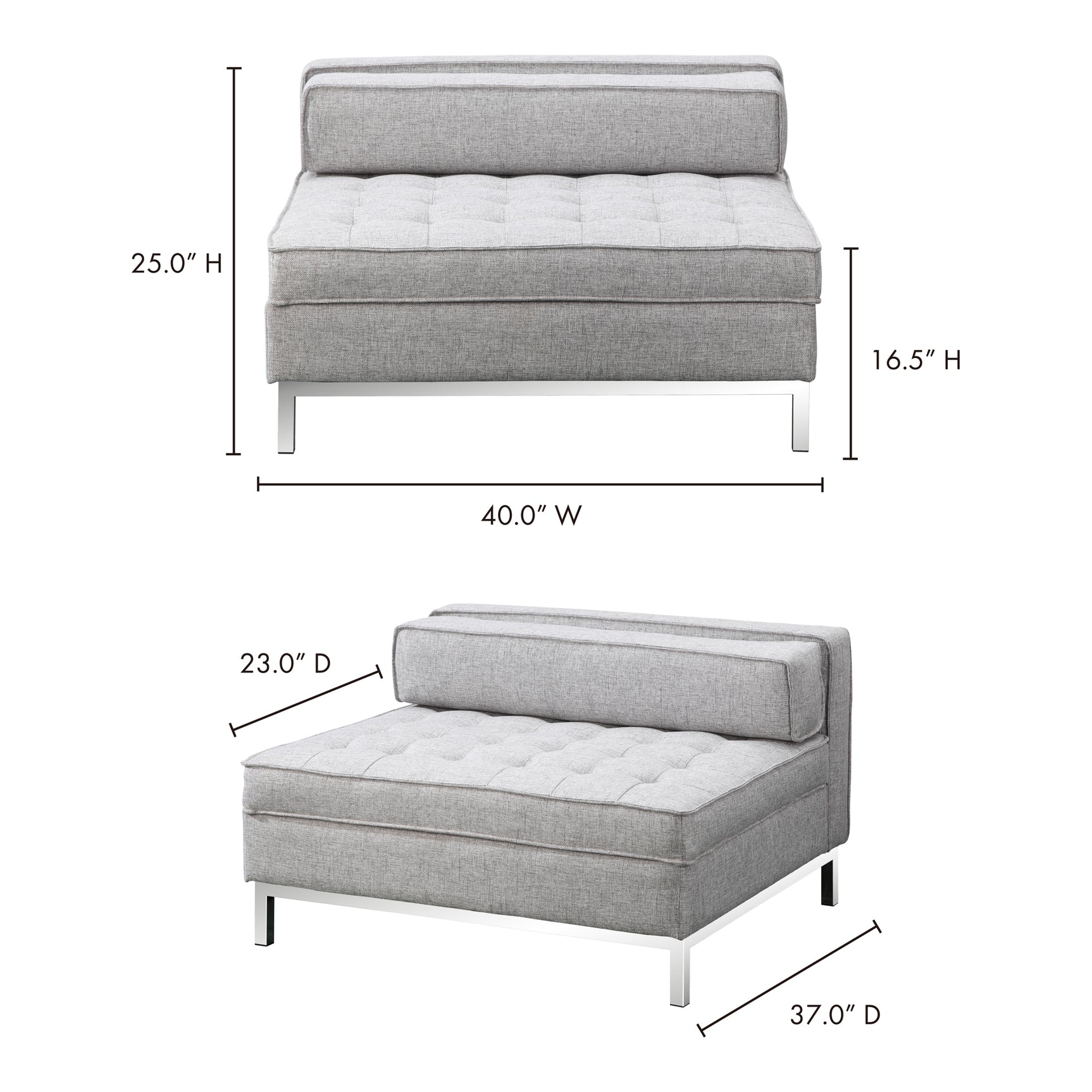 Covella Grey Ottoman Storage - Ornate Home