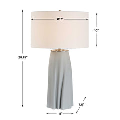 Cover Up Blue/Silver Sculpted Table Lamp - Ornate Home