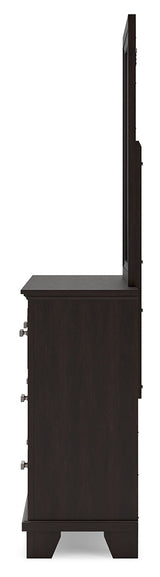 Covetown California King Panel Bedroom Set with Dresser and Mirror - Ornate Home