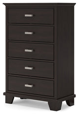 Covetown Dark Brown Chest of Drawers (Online Special Price) - Ornate Home