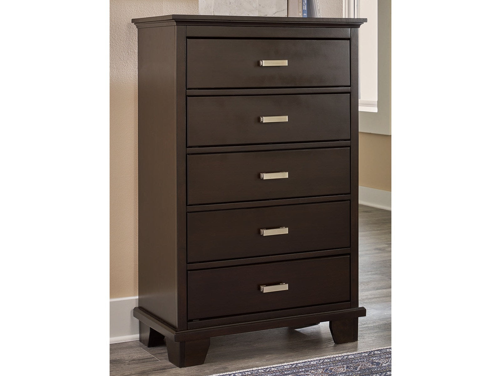 Covetown Dark Brown Chest of Drawers - Ornate Home