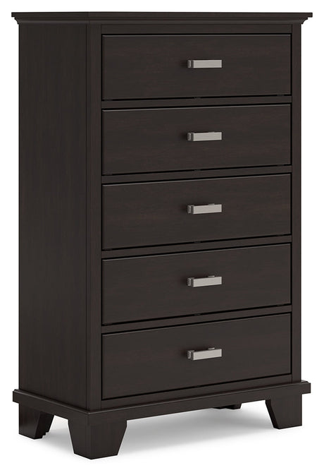 Covetown Dark Brown Chest of Drawers - Ornate Home