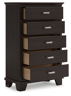 Covetown Dark Brown Chest of Drawers - Ornate Home