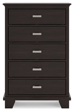 Covetown Dark Brown Chest of Drawers - Ornate Home