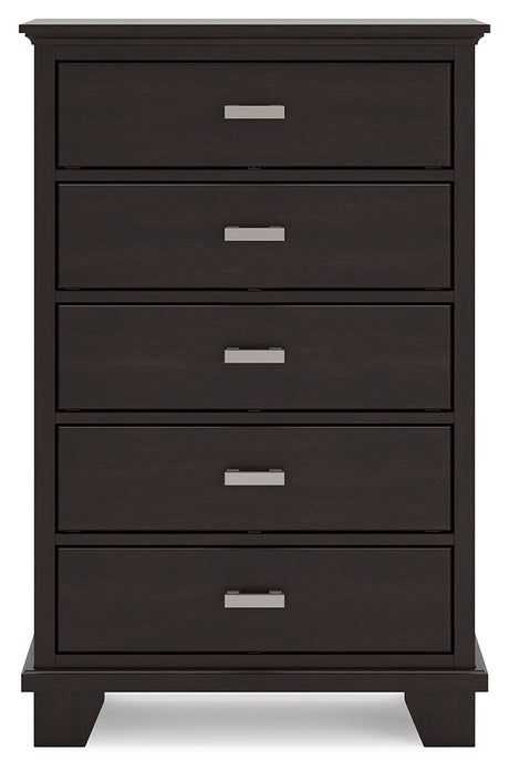 Covetown Dark Brown Chest of Drawers - Ornate Home