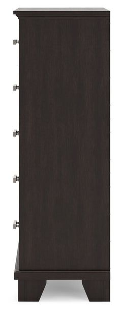 Covetown Dark Brown Chest of Drawers - Ornate Home