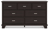 Covetown Dark Brown Dresser - Ornate Home