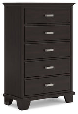 Covetown Dark Brown Full Panel Bed & Dresser & Mirror & Chest & Nightstand (Online Special Price) - Ornate Home