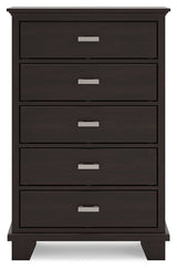 Covetown Dark Brown Full Panel Bed & Dresser & Mirror & Chest & Nightstand (Online Special Price) - Ornate Home
