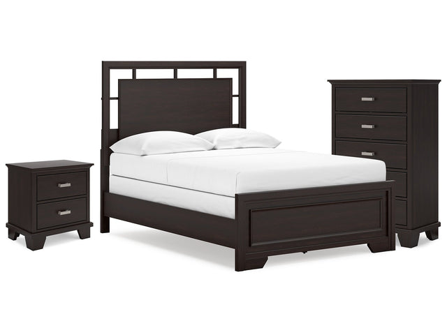 Covetown Dark Brown Full Panel Bedroom Set with Chest and Nightstand (Online Special Price) - Ornate Home