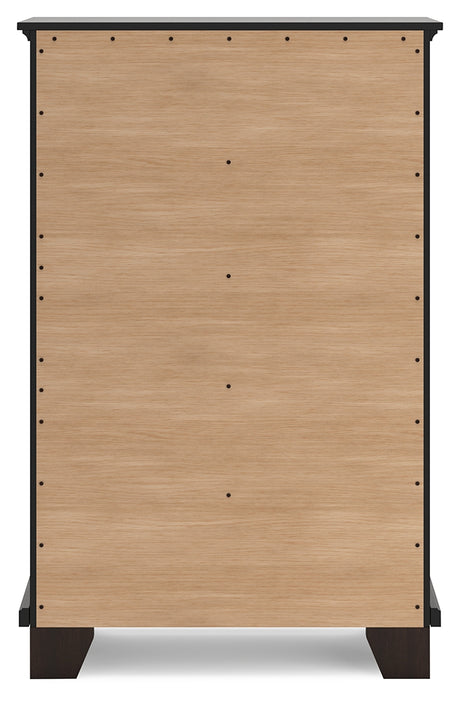 Covetown Dark Brown Full Panel Bedroom Set with Chest and Nightstand - Ornate Home