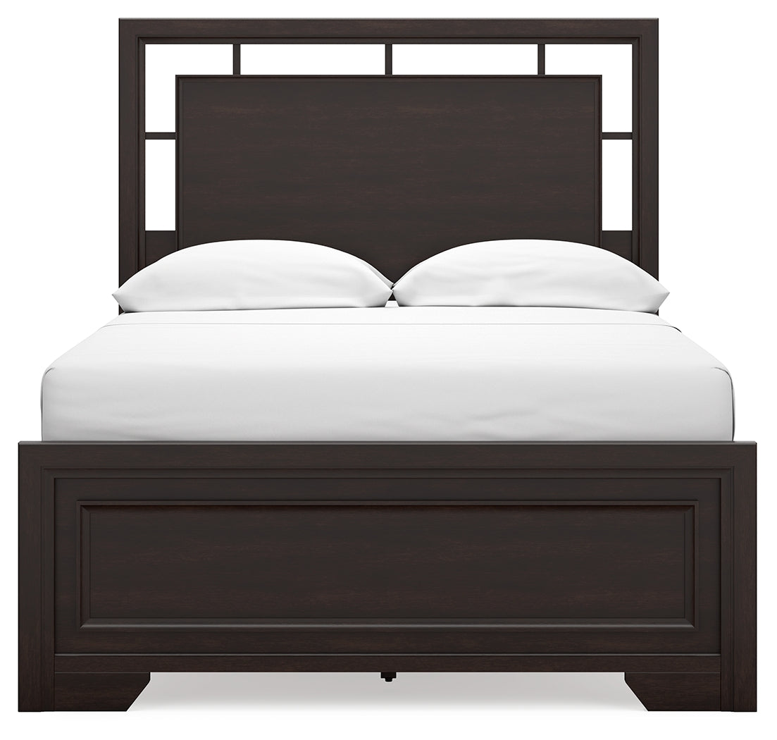 Covetown Dark Brown Full Panel Bedroom Set with Chest and Nightstand - Ornate Home