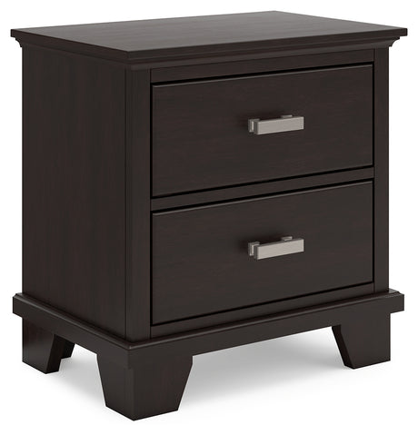 Covetown Dark Brown Full Panel Bedroom Set with Chest and Nightstand - Ornate Home