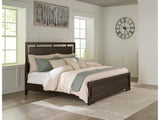 Covetown Dark Brown King Panel Bed (Online Special Price) - Ornate Home